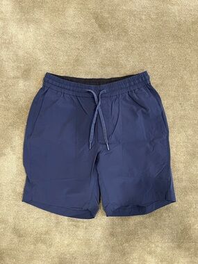 Men's Navy 8inch nylon Drawstring linerless Shorts